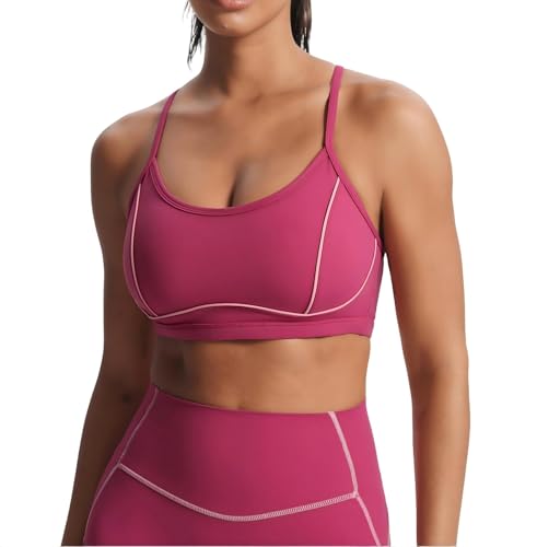 Image of Aoxjox Women's Workout Sports Bras Fitness Training Gym Lexi Lined Bra Yoga Crop Tank