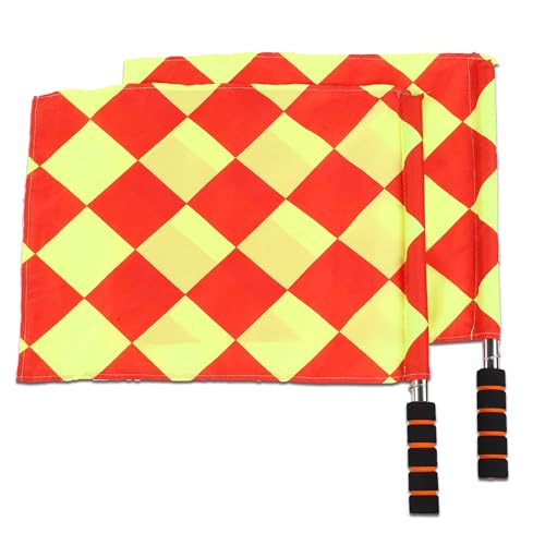 Referee Flag, High Visibility, Durable Metal Soccer Referee Flag, Lightweight for Referees, Trainers, Soccer Matches, Training