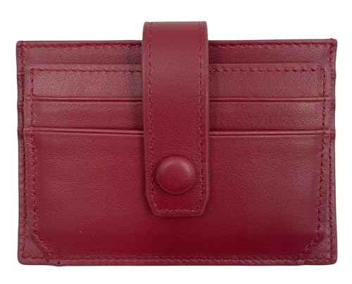 VLYRN Women's Bifold Slim *Mini* Wallet/Cardholder With RFID Blocking (Burgundy) (8 slots total - *1 card/slot)