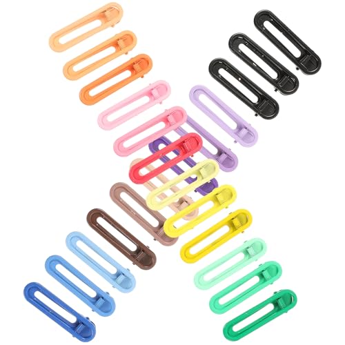 UKCOCO Pinzas Pelo Pequeñas de Colores Degradados, Juego de 24 Horquillas Ovaladas Huecas Básicas, 8 Colores X 3 Unidades, Accesorio para Niñas y Mujeres en Fiestas y Uso Diario