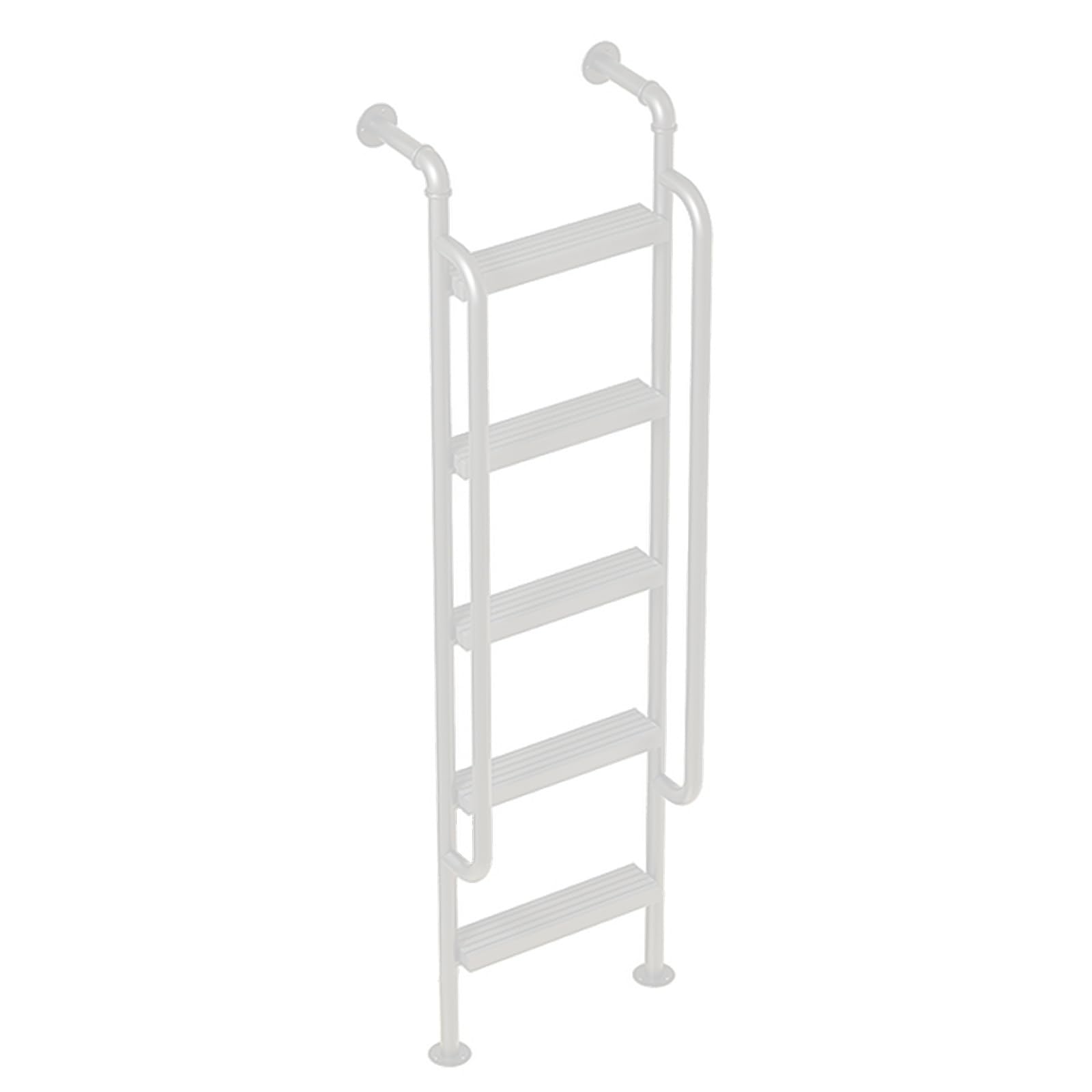 Échelle de lit superposé murale 160 cm avec marches bois pour combles