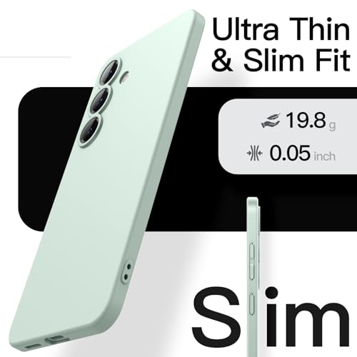Image of JETech Slim Cover Case for Samsung Galaxy S25 5G with Camera Lens Full Protection, Ultra-Thin Lightweight Matte Finish Minimalist Protective Phone Cover (Mint)