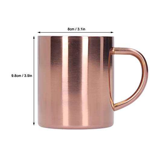 Copo de água com alça, talheres, copo de aço inoxidável, resistente à corrosão de camada dupla Escri