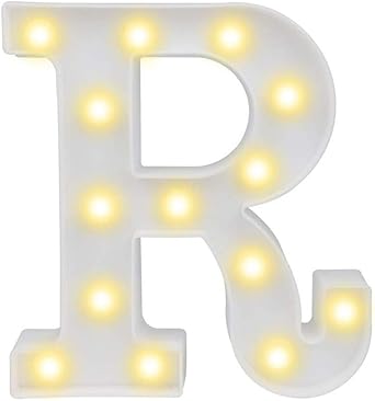 Amazon Co Jp Cletec Led アルファベットライト 電池式のアルファベット Diyレターランプ 装飾ライト 結婚式 誕生日およびクリスマスパーティーr ホーム キッチン