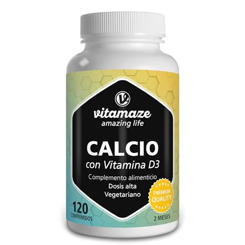 Calcio y Vitamina D - Vitamina D3 400 UI + Carbonato de Calcio 600mg con Colecalciferol por Dosis...