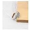 Open Ring, Angel Wings Ring, Handmade S925 Sterling Silver Retro Temperament Adjustable Feather Angel Wing Ring For Men Women,B-Women #1