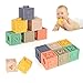WolinTek Giochi Neonato 6 Mesi Impilabile,Giocattoli impilabili,Blocchi per Bambini Dentizione Giocattoli da Masticare Giocattoli Educativi precoce da Bagno per Bambini Gioca per 6-36 Mesi(6 PCS)