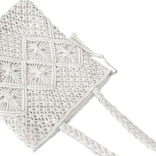 Bolso Tote de cuerda de algodón para mujer miniatura 7