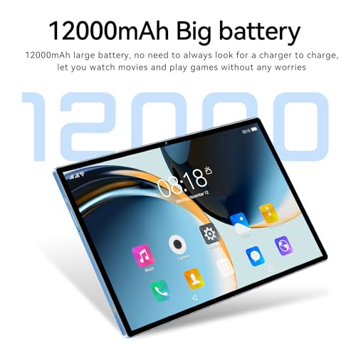 Tablet 3 em 1 com estojo/teclado/mouse/fone de ouvido, 10,1 polegadas, Android 12, 16GB de RAM + 512
