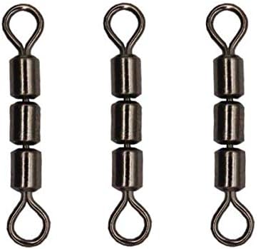 Laxygo20pcs High Speed 3 Roller Swivels 3 Bead Rolling Chain Swivel 6 Sizes