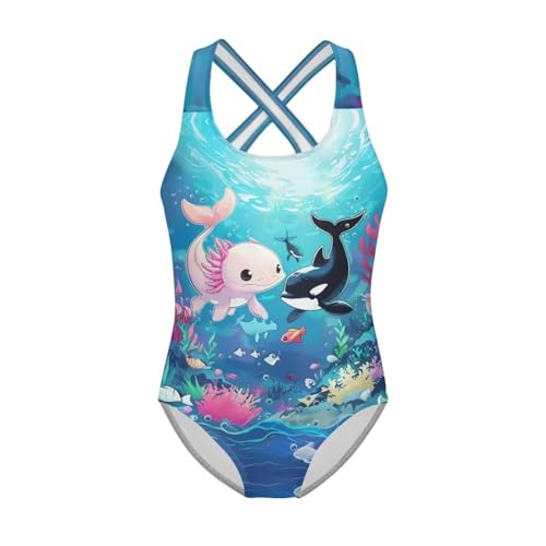 Upetstory One Piece Swimsuit for Girls Kids Size 5-14 Summer Bathing Suit