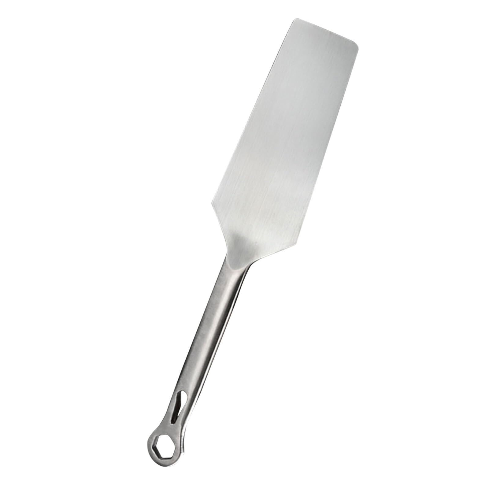 Toddmomy Paleta de Albañilería de Acero Inoxidable Doble Cara con Mango Redondo Ergonómico para Mortero Cemento y Herramienta Versátil para Enlucido Azulejos y Acabado Reformas Domésticas