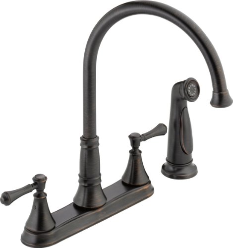 Free Shipping Offer DELTA FAUCET 2497LF-RB Deck-Mount, 8.34 x 10.41 x 8.34 inches, Venetian Bronze