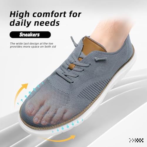 Image of Mens Oxfords Casual Fashion Slip on Shoes Dress Business Sneakers Mesh Work Comfortable Lightweight Soft Sole