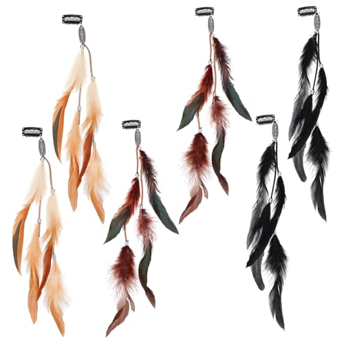Accessoires cheveux vintage avec plumes naturelles et pinces de mariage bohème
