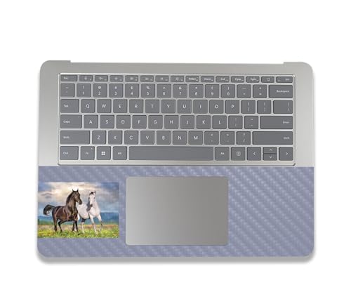 Image of MightySkins Carbon Fiber Skin Compatible with Microsoft Surface Laptop Studio 2 (2023) Full Wrap Kit - Horse Contrast | Protective Durable Textured Carbon Fiber Finish | Made in The USA