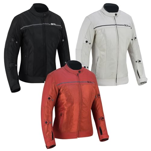 WMW WALI MOTO WEAR Motorradjacke Damen mit Protektoren,Textiljacke mit Mesh & Reflektoren,Damen Motorrad Jacke,Mit protektoren,Belüftet Jacke (DE/NL/SE/PL, Alphanumerisch, M, Regular, Regular, GRAY)