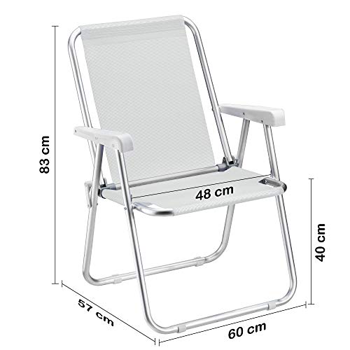 CADEIRA DE PRAIA ALUMÌNIO GRAND BEACH PREMIUM BRANCO