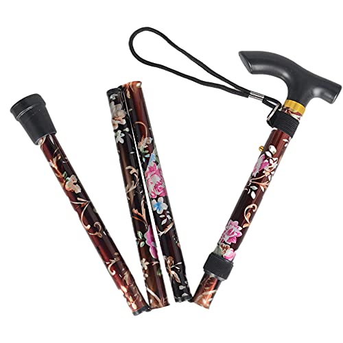 MAGHUNT ステッキ 杖 つえ 折りたたみ杖 自立式 ゴム足 伸縮可能 杖長82-92cm 5段階調節 歩行 補助 女性 男性高齢者 母の日 父の日 敬老の日 プレゼント