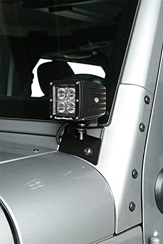 Support de lumière pare-brise Rugged Ridge rigide noir texturé - 2