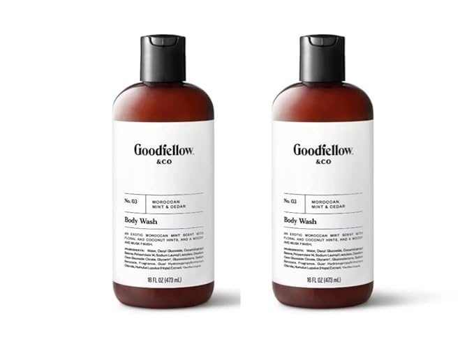 Goodfellow & Co No.03 Moroccan Mint & Cedar Body Wash, 16 fl oz (pack of 2)