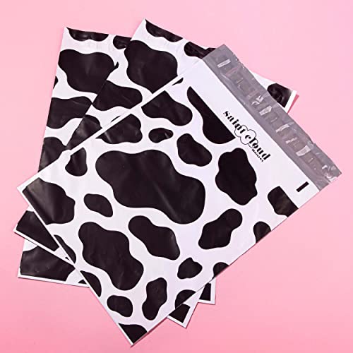 SaintCloudMailers - Poly Mailers 10x13-100 Pack - Shipping Bags for Small Business - Shipping Envelopes - Packing Envelopes - 10x13 Mailers Poly Bags (Cow Print)