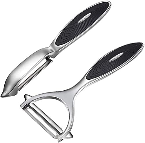 Kitchen Vegetable Peeler Y Shape I Shape Peeler for Potatoes, Carrots, Apples, Vegetables, Fruits, Ergonomic Anti-Slip Handle, Sharp Blade, Easy Grip, Sturdy (2 Pieces)