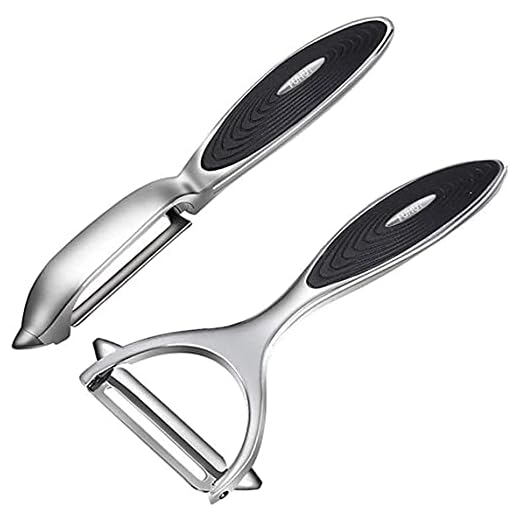 Potato, Vegetable, Apple Peelers for kitchen, Fruit, Carrot, Veggie, Potatoes Peeler, Y-Shaped and I-Shaped Stainless Steel Peelers, with Ergonomic Non-Slip Handle & Sharp Blade, Good Durable (2PCS)