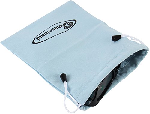 Edimensional 8 Pack Ed 3D Glasses Storage Bag Sky Blue Case Compatible With Samsung 3D Glasses And All Other Active 3-D Glasses With Non Foldable Arms - Includes Microfiber Cleaning Cloth! #TOP4