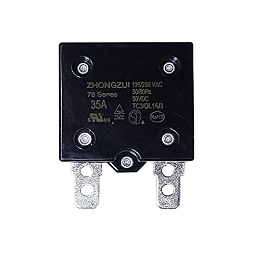 35A Automatic Reset Relay Fuse Therma Switch Circuit Breaker Current Overload Protector Kids Powered Wheels Accessories