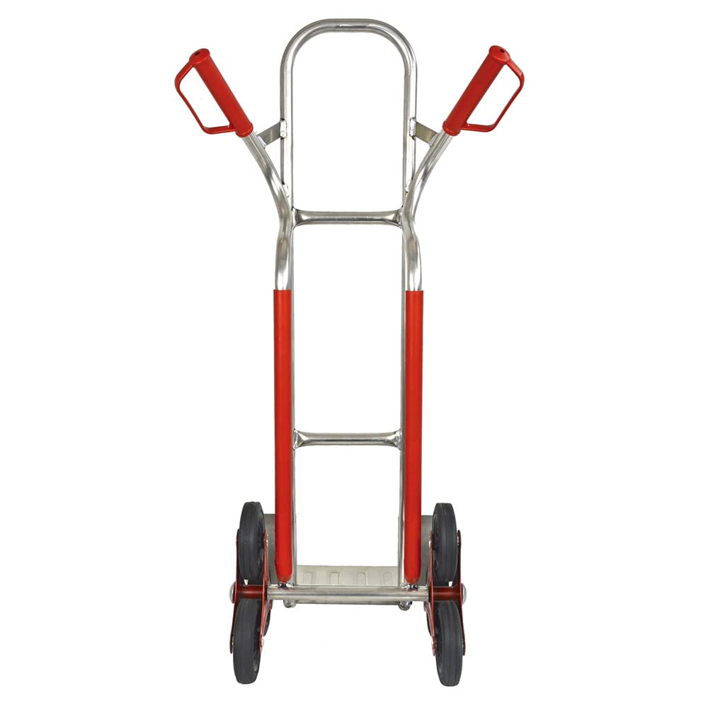 Trestles Profi Sackkarre Alu Aluminium 200kg S04HSAlu Treppensteiger Vollgummireifen Transportkarre | Treppenrutschkufen | Radschutz | große Schaufel | Sicherheitsgriffe | Sternräder
