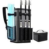 Angelrucksack mit Rutenhalter – robuste Aufbewahrung, wetterfestes Reisepaket | 49 l Angelausrüstungstasche, robuste Ausrüstungstasche, multifunktionaler Tragerucksack für Camping oder Anglin