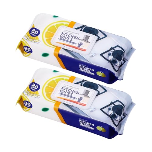 Image of Kitchen Cleaning Wipes Airfryer Cleaner for Microwave, Air Fryers,Cooktops,Appliance Kitchen Cleaning Cloths Professional Grade Heavy-Duty Cleaning Stove Cleaner Lys (160 Total Wipes) (Pack of 2)