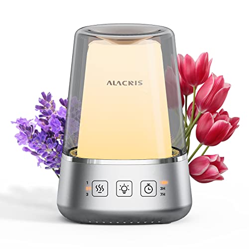 ALACRIS Diffusor für ätherische Öle, Aromatherapie-Diffusor mit Umgebungslicht und Timer-Einstellung, Diffusor von wasserfreien Aromen, Abdeckung 50 m² für Zuhause, Schlafzimmer, Spa und Büro Cover