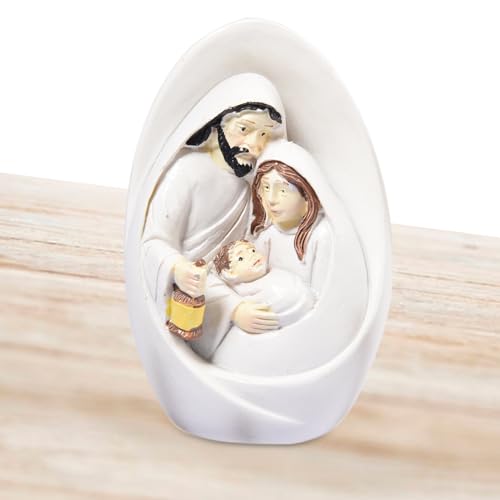 Hozaenwa Belén Navideño | Colección de Belén de Jesús en Resina de 10 cm - Figuras Religiosas Decoración Cristiana para Coleccionistas,para Hogar Navidad Boda Chimenea Repisa Interior