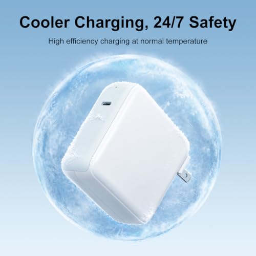 Image of 96W USB C Charger for MacBook Pro 16, 15, 14, 13 inch 2025 2024, 2023, 2022, 2021, M4 M3 M2 M1 MacBook Air, USBC Laptop Power Adapter, iPad, LED, 6.6ft 5A Cable Charging as Fast as Original Quality