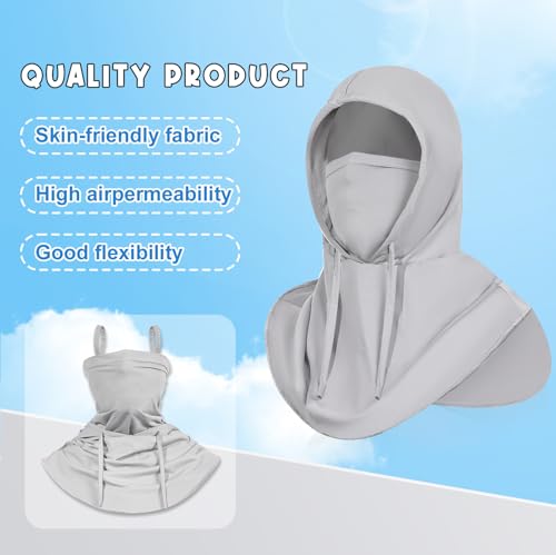 Pacote com 3 máscaras de verão balaclava sol proteção UV respirável máscara facial para homens mulhe