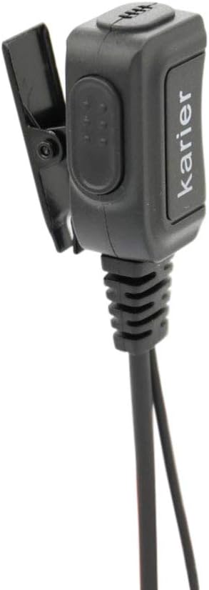 2 Pin Walkie Talkies Headset Earpiece with PTT Mic Tansparent Acoustic Tube for Motorola CP200 GP300 GP3188 CLS1410 CLS1100 Two-Way Radios (10 Pack)