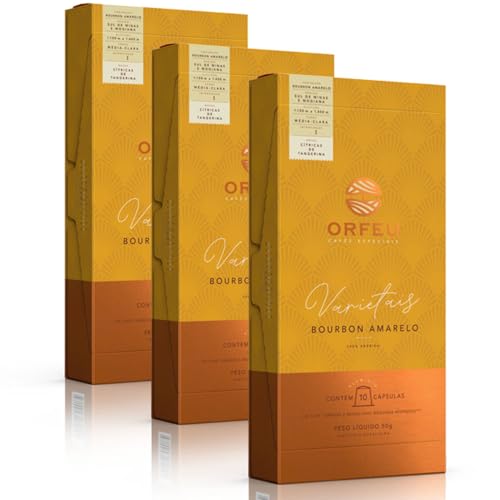 30 Cápsulas Café Orfeu Compatíveis com Nespresso® Bourbon Amarelo