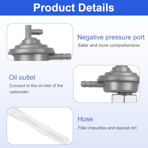 1 Set Motorroller Benzinhahn Unterdruck M16x1,5 with 2 Benzinschlauch Kit Universal Unterdruck Benzinhahn Für Cpi Keeway Kymco Sym Gy6 139qmb Generic Baotian Benzhou Piaggio Aprilia Roller