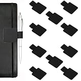 10個入り ペンループ ペンホルダー 手帳用 タッチペンケースセット ペンホルダー 接着シール式 弾力性ロスト紛失防止 ペンケース 日記 スケッチブックそ タッチペンケース (黒)