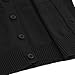 chickiddos Unisex Uniform Cardigan for Girls Boys, Button Down V-Neck Long Sleeve Cotton Sweaters for 5-14Y (US, Age, 11 Years, 12 Years, Black)