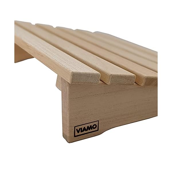 VIAMO® Sauna Kopfstütze Kopfteil Rückenlehne aus Abachiholz, 39,5 cm x 30 cm – Bild 5