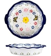 TUSIMI Pie Pans, 11 Inches Ceramic Quiche Pans, Round Pie Tins for Pie, Pizza, Cake, Dinner, Banq...