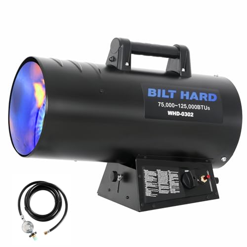 BILT HARD 125,000 BTU Propane Torpedo Heater, Portable Force...