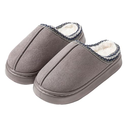 Women's Slippers Fuzzy Cozy Short Ankle Shoes Indoor and Outdoor Non Slip Memory Foam Platform Slippers Suede Faux Fur Fuzzy Slipper Winter Home Shoes