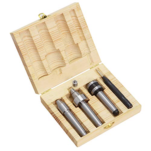 VINWOX 3 PCS Wood Lathe Center Set MT2- Including 1