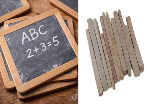 Beauty Tool White Slate Pencils Natural Lime Stone Chalk For School, Collage, Office (2 BOX) (White Color)