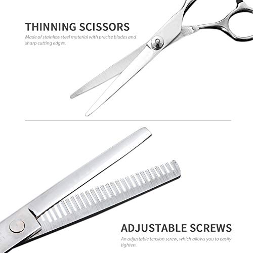 Extaum Tesoura para cortar cabelo,10 PCS Conjunto de tesoura de corte de cabelo Kit de tesoura de ca
