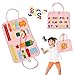 TuKIIE Busy Board Montessori Spielzeug für Mädchen Junge, Activity Board ab 1 2 3 4 Jahr, Busy Board Sensorik Spielzeug für Kinder Lebenskompetenzen im Vorschulalter und Feinmotorik